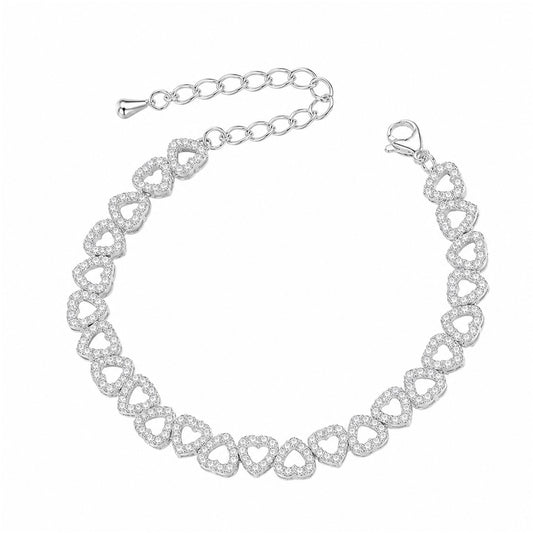 Heart Tennis Bracelet