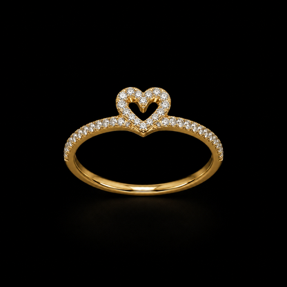 Princess Heart Ring Gold