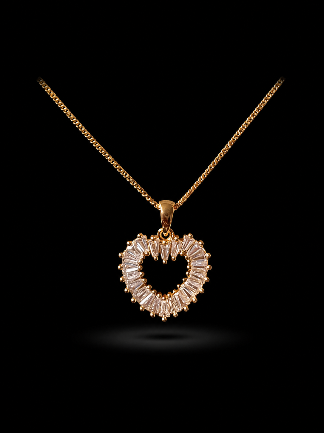 Aurora Iced Heart Necklace