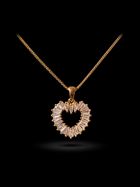 Aurora Iced Heart Necklace