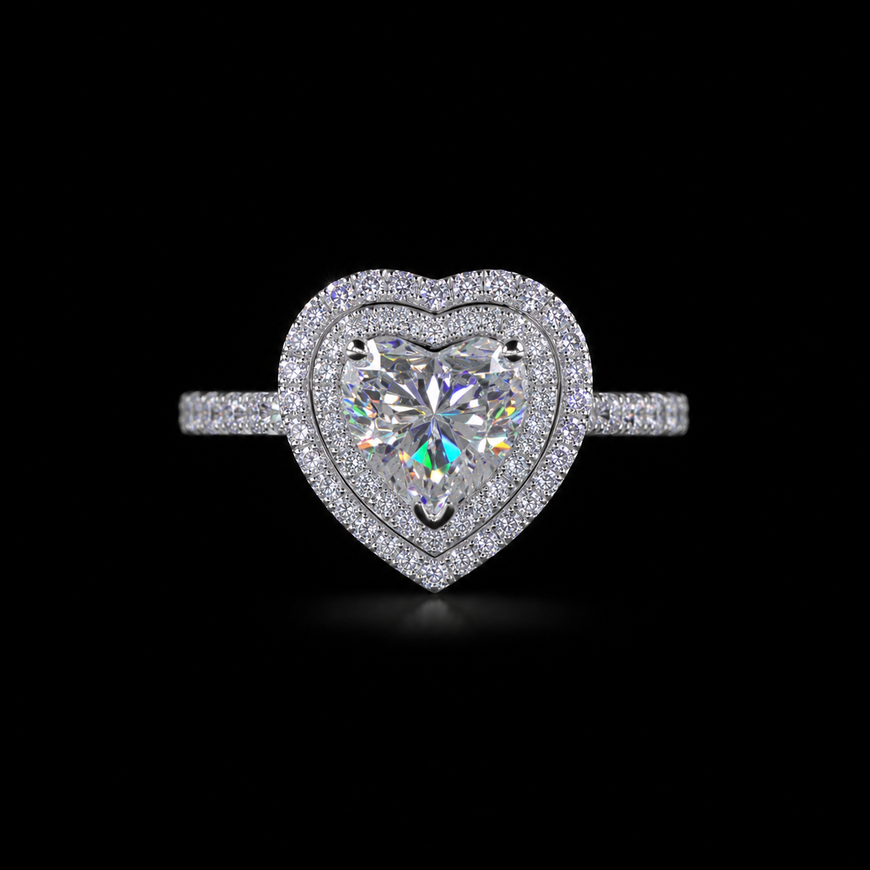 Prism Heart Ring Silver