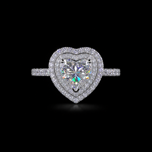 Prism Heart Ring Silver