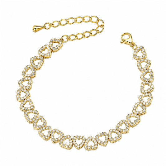Heart Tennis Bracelet