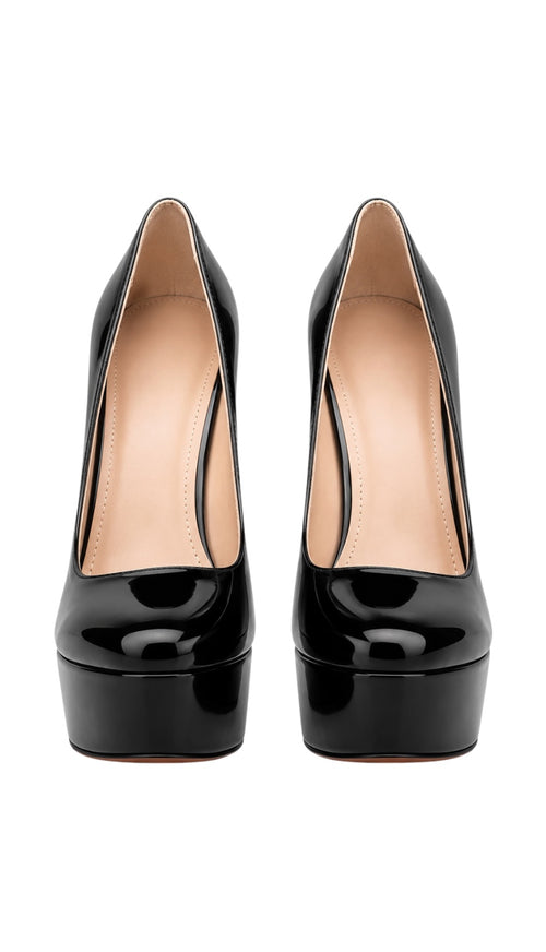 NOIR PLATFORM HEELS