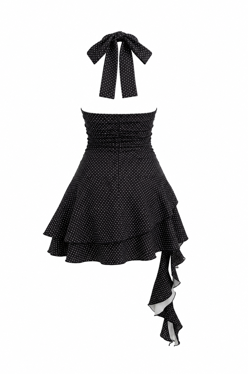 POLKA DOT HALTER DRESS