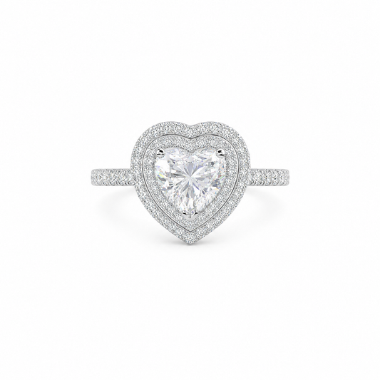 Prism Heart Ring Silver